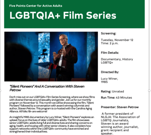 Piedmont Laureate Talks: Screening and Discussion of Silent Pioneers ...